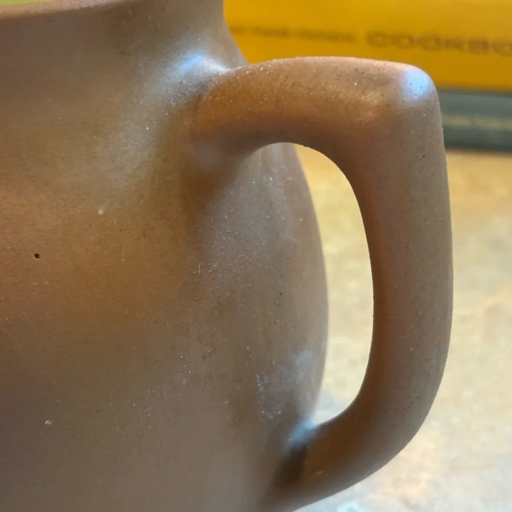 Pigeon Forge Pottery, Tenn. Handmade Brown Studio Pottery Pitcher w/ Flowers